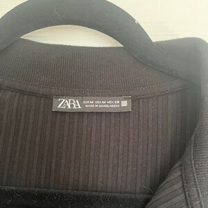 Zara Black Long Sleeve Bodysuit